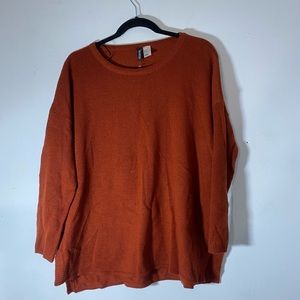Divided Orange Sweater